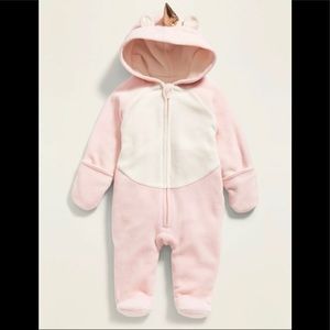 Old Navy Performance Fleece Unicorn OnePiece 6-12M